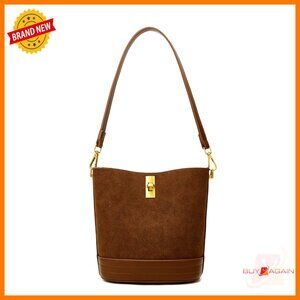 Mini Faux Suede Bucket Bag Crossbody Shoulder Purse Hobo Handbag